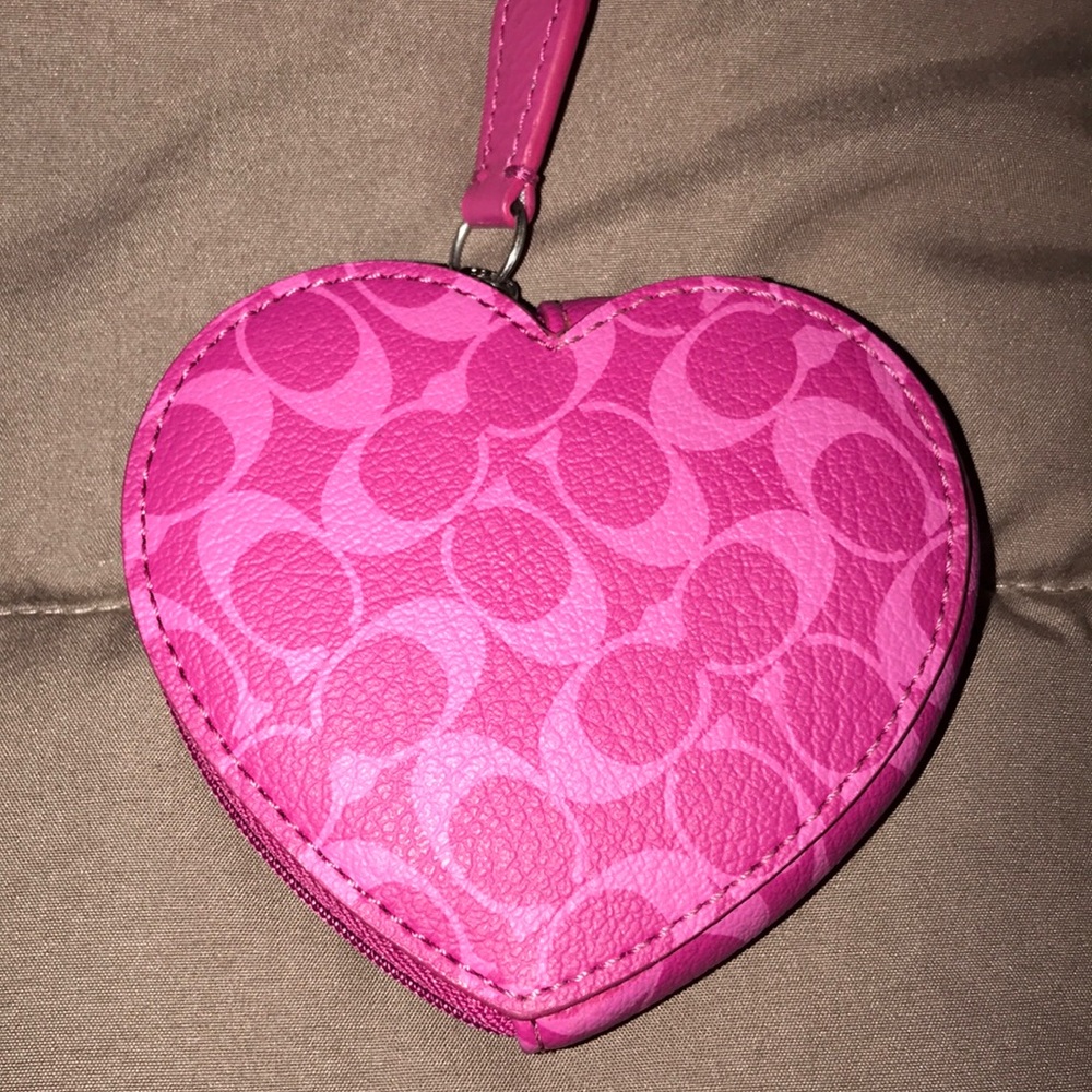 Coach heart change purse!